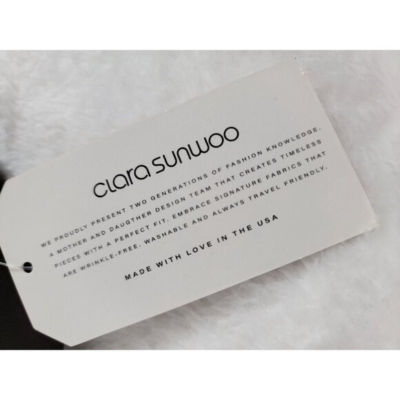 Clara Sunwoo Womens Sweater 1X Plus Black Long Sleeve Ruched Draped Neck NWT - Picture 4 of 8